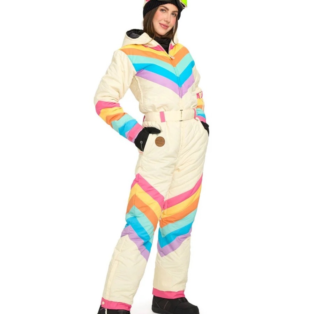 Tipsy Elves Women's Retro Rainbow Snowsuit